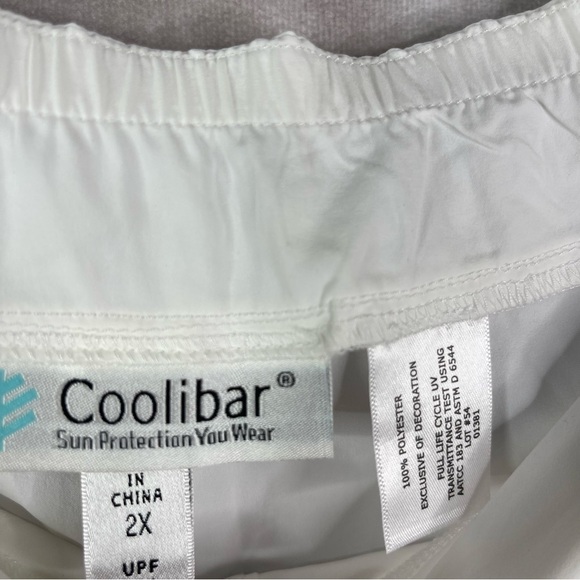 Coolibar Lightweight Semi-Sheer Stretch Pull On Pants In White Women's Size 2X - Picture 5 of 5